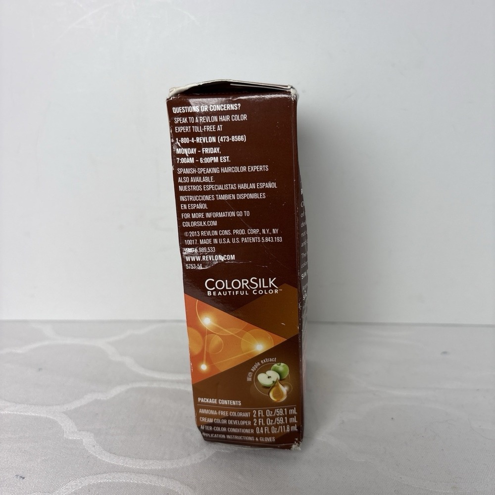 Revlon Colorsilk Beautiful Color 54 LIGHT Golden Brown Ammonia Free 3D Color Dye - Picture 2 of 6